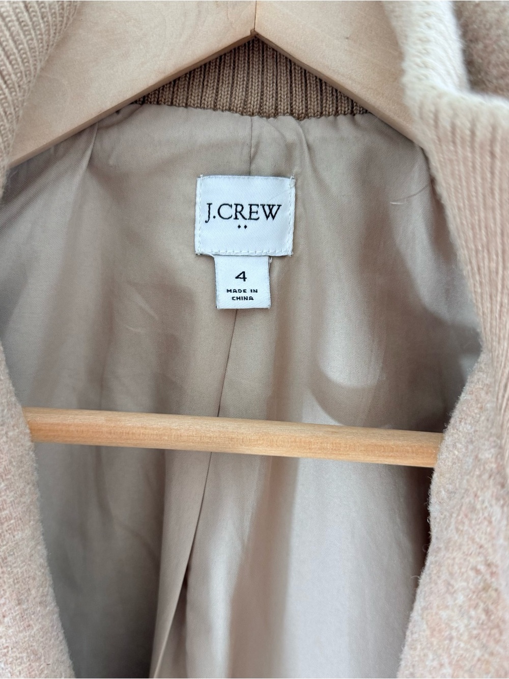 JCrew Classic Zip-Front Fleece Jacket in Camel - Picture 4 of 9